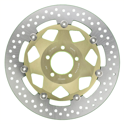 Gold Gold Alloy Center Front Left Brake Disc for KAWASAKI Z 1000 2003-2006 