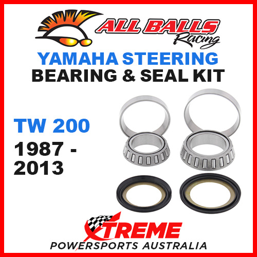 ALL BALLS 22-1008 STEERING HEAD STEM BEARING KIT YAMAHA TW200 TW 200 1987-2013