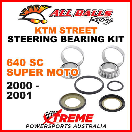 All Balls 22-1026 KTM 640 SC Super Moto 2000-2001 Steering Head Stem Bearing Kit