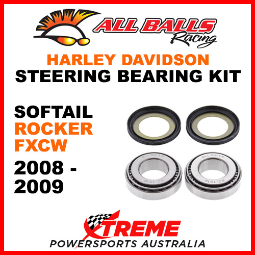 All Balls 22-1032 HD Softail Rocker FXCW 2008-2009 Head Stem Bearing Kit