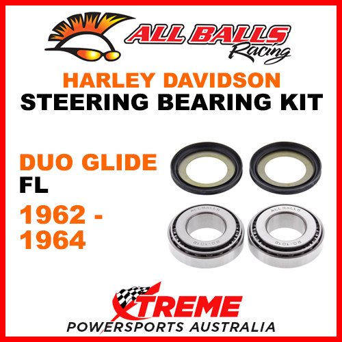 All Balls 22-1032 HD Duo Glide FL 1962-1964 Steering Head Stem Bearing Kit