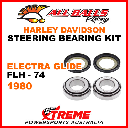 All Balls 22-1032 HD Electra Glide FLH-74 1980 Steering Head Stem Bearing Kit