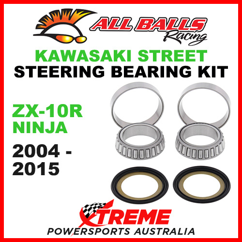 All Balls 22-1039 Kawasaki ZX-10R Ninja 2004-2015 Steering Head Stem Bearing Kit