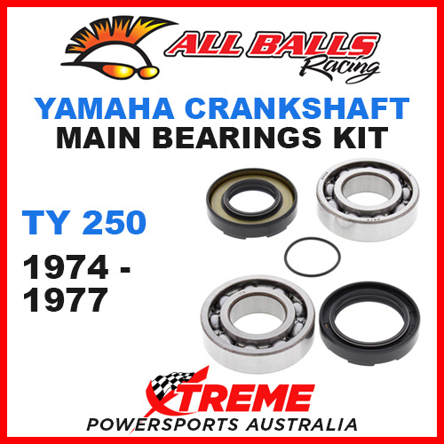 All Balls 24-1026 Yamaha TY 250 TY250 1974-1977 Crankshaft Main Bearings MX