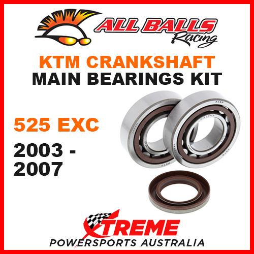 All Balls 24-1106 KTM 525EXC 525 EXC 2003-2007 Crankshaft Main Bearings MX