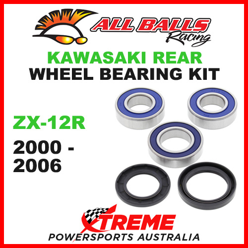 All Balls 25-1111 Kawasaki ZX-12R 2000-2006 Rear Wheel Bearing Kit