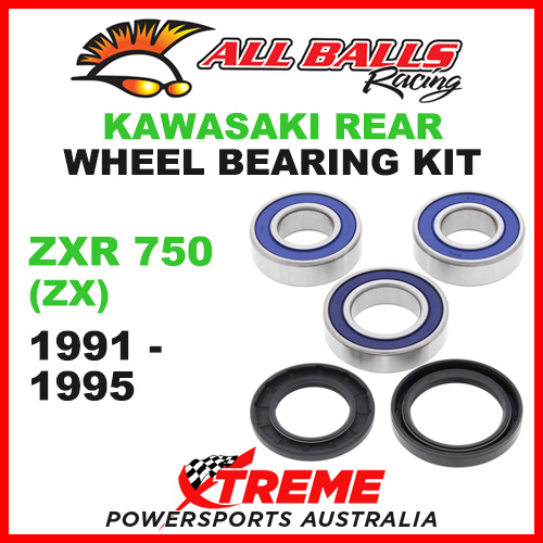 All Balls 25-1111 Kawasaki ZXR750 (ZX) 1991-1995 Rear Wheel Bearing Kit