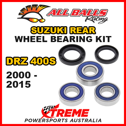 MX Rear Wheel Bearing Kit For Suzuki DRZ400S DRZ 400S DR-Z400S 2000-2015, All Balls 25-1117