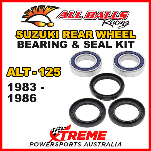 ALL BALLS 25-1122 ATV REAR WHEEL BEARING KIT For Suzuki ALT-125 ALT125 1983-1986