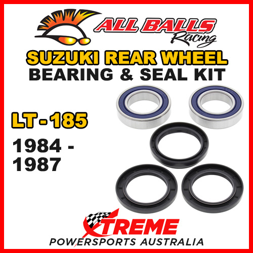 ALL BALLS 25-1122 ATV REAR WHEEL BEARING KIT For Suzuki LT-185 LT185 1984-1987