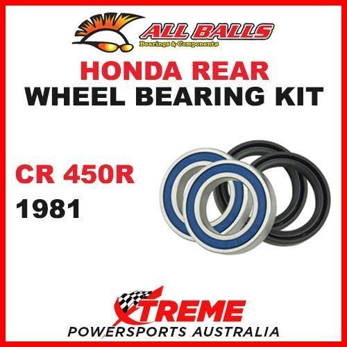 Honda CR450R 1981 Rear Wheel Bearing Kit MX CR 450 450R, All Balls 25-1237