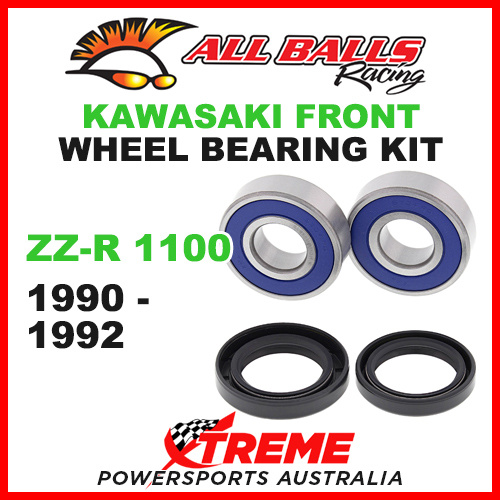 All Balls 25-1253 Kawasaki ZZ-R1100 ZZR1100 1990-1992 Front Wheel Bearing Kit