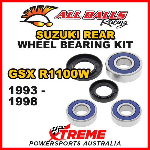 All Balls 25-1269 For Suzuki GSXR1100W 1993-1998 Rear Wheel Bearing Kit