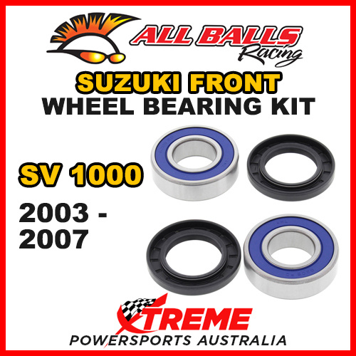 All Balls 25-1276 For Suzuki SV1000 2003-2007 Front Wheel Bearing Kit