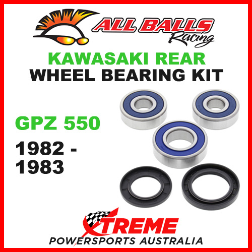 All Balls 25-1280 Kawasaki GPZ550 GPZ 550 1982-1983 Rear Wheel Bearing Kit