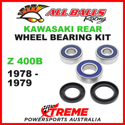 All Balls 25-1280 Kawasaki Z400B Z 400B 1978-1979 Rear Wheel Bearing Kit