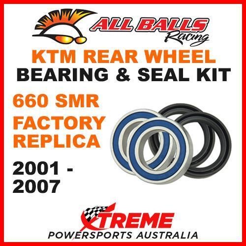 MX Rear Wheel Bearing Kit KTM 660SMR 660 SMR FACTORY REPLICA 2001-2007, All Balls 25-1283