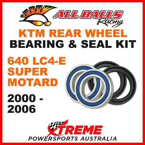 MX Rear Wheel Bearing Kit KTM 640 LC4-E 640 LC4E SuperMOTARD 2000-2006, All Balls 25-1283