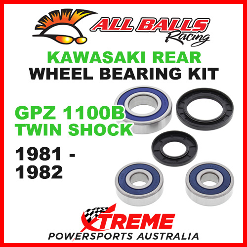 All Balls 25-1285 Kawasaki GPZ1100B Twin Shock 1981-1982 Rear Wheel Bearing Kit