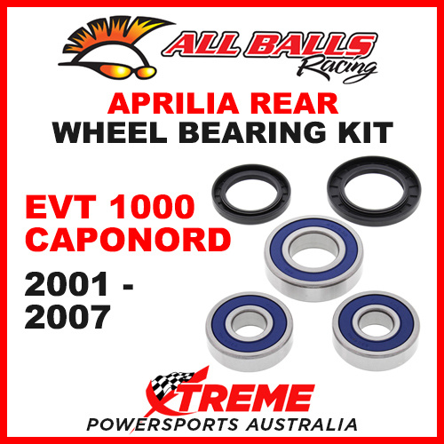 All Balls 25-1286 Aprilia EVT 1000 Caponord 2001-2007 Rear Wheel Bearing Kit