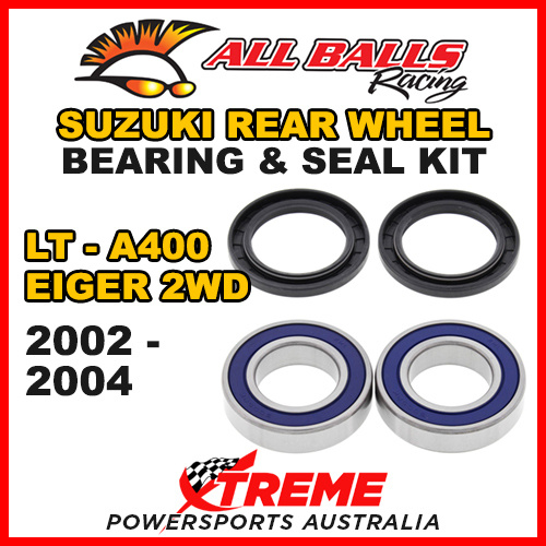 ALL BALLS 25-1293 ATV REAR WHEEL BEARING KIT For Suzuki LT-A400 EIGER 2WD 2002-2004