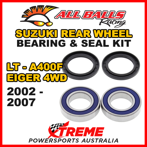 ALL BALLS 25-1293 ATV REAR WHEEL BEARING KIT For Suzuki LT-A400F EIGER 4WD 2002-2007