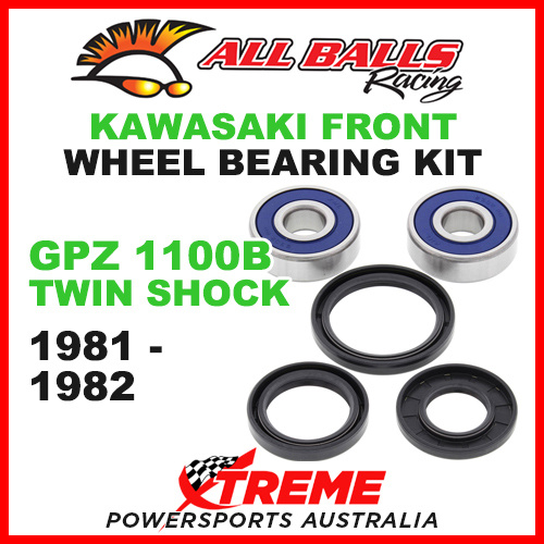 All Balls 25-1310 Kawasaki GPZ1100B Twin Shock 1981-1982 Front Wheel Bearing Kit