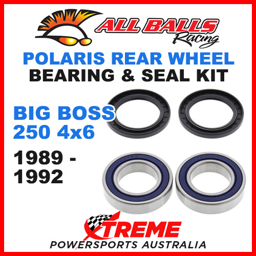 ALL BALLS 25-1321 ATV REAR WHEEL BEARING KIT POLARIS BIG BOSS 250 4x6 1989-1992