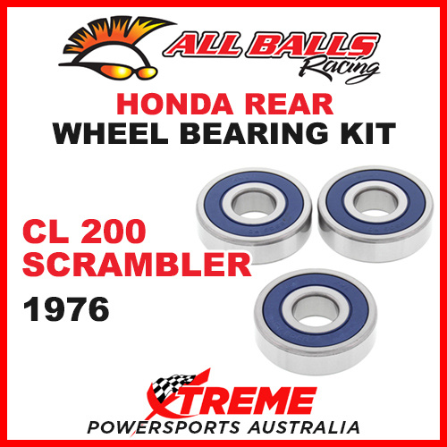 All Balls 25-1327 Honda CL200 CL 200 Scrambler 1976 Rear Wheel Bearing Kit