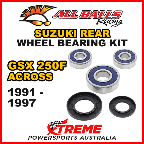 All Balls 25-1344 For Suzuki GSX250F Across 1991-1997 Rear Wheel Bearing Kit