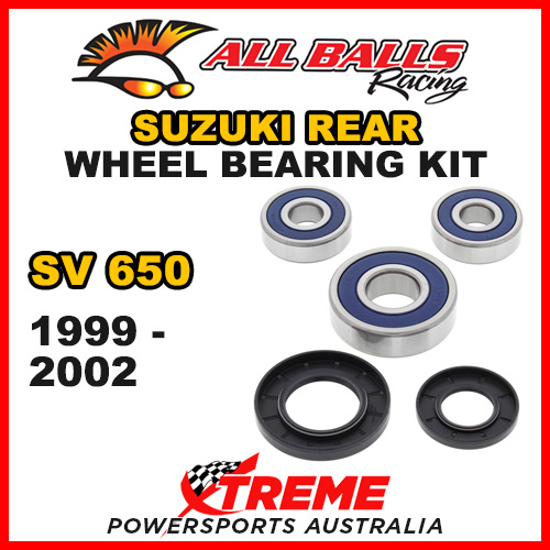 All Balls 25-1344 For Suzuki SV650 SV 650 1999-2002 Rear Wheel Bearing Kit