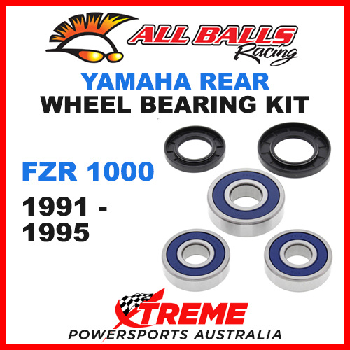 All Balls 25-1359 Yamaha FZR1000 FZR 1000 1991-1995 Rear Wheel Bearing Kit