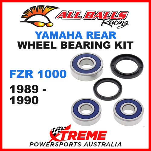 All Balls 25-1360 Yamaha FZR 1000 1989-1990 Rear Wheel Bearing Kit