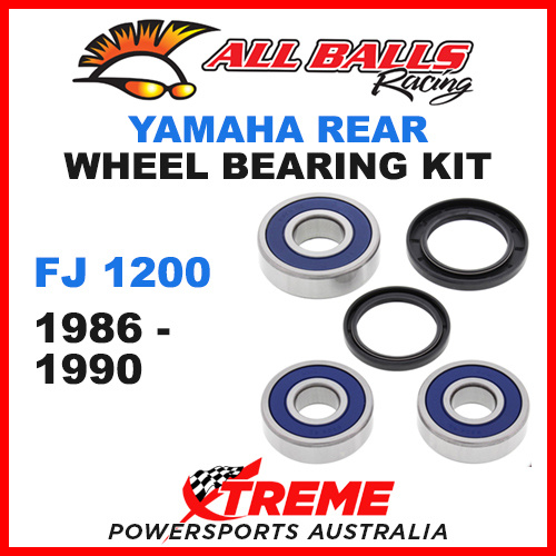 All Balls 25-1360 Yamaha FJ1200 FJ 1200 1986-1990 Rear Wheel Bearing Kit