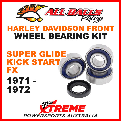 25-1366 HD Super Glide Kick Start FX 1971-1972 Front Wheel Bearing Kit Non ABS