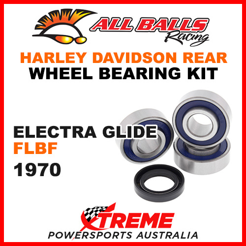 All Balls 25-1366 HD Electra Glide FLBF 1970 Rear Wheel Bearing Kit Non ABS