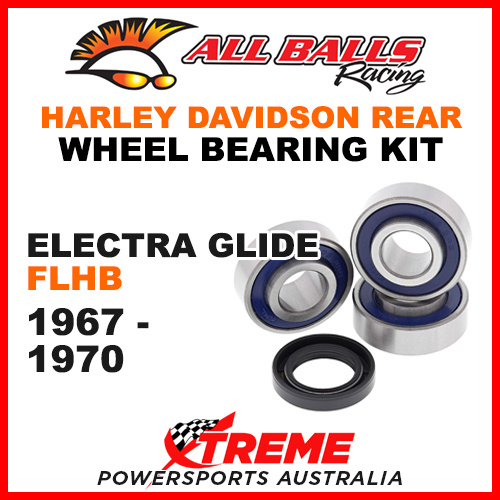 All Balls 25-1366 HD Electra Glide FLHB 1967-1970 Rear Wheel Bearing Kit Non ABS