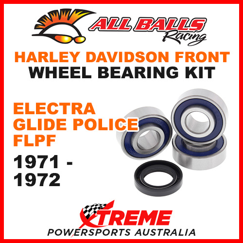 25-1366 HD Electra Glide Police FLPF 1971-1972 Front Wheel Bearing Kit Non ABS