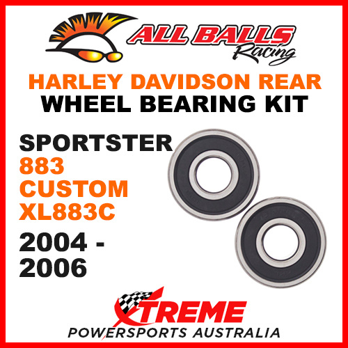 All Balls 25-1368 HD Sportster 883 Custom XL883C 2004-2006 Rear Wheel Bearings