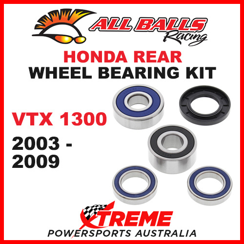 All Balls 25-1383 Honda VTX1300 VTX 1300 2003-2009 Rear Wheel Bearing Kit