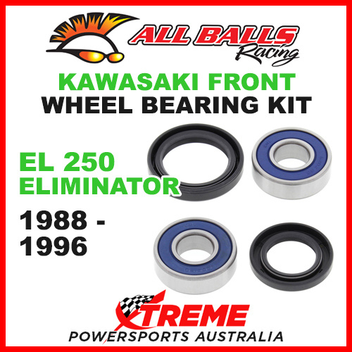 All Balls 25-1384 Kawasaki EL250 Eliminator 1988-1996 Front Wheel Bearing Kit