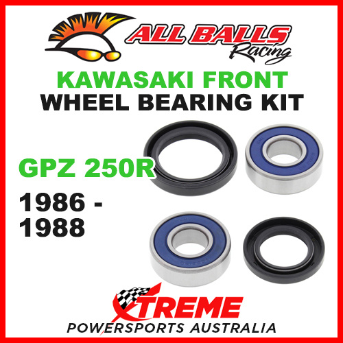 All Balls 25-1384 Kawasaki GPZ250R GPZ 250R 1986-1988 Front Wheel Bearing Kit