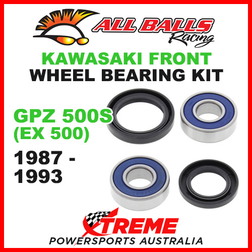 All Balls 25-1384 Kawasaki GPZ500S EX500 1987-1993 Front Wheel Bearing Kit