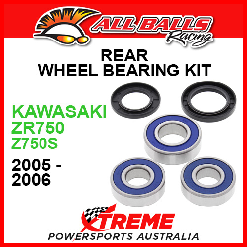 All Balls 25-1386 Kawasaki ZR750 (Z750S) 2005-2006 Rear Wheel Bearing Kit