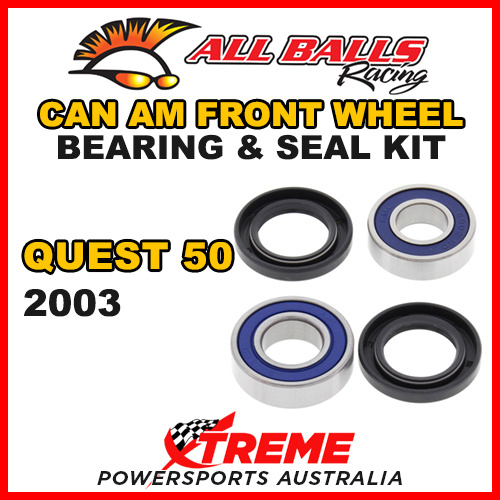 ALL BALLS 25-1395 ATV FRONT WHEEL BEARING KIT CAN-AM CAN AM QUEST 50 50cc 2003