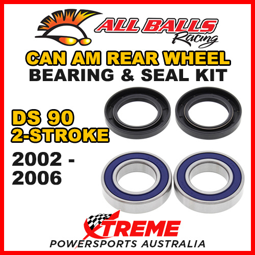 25-1396 ATV REAR WHEEL BEARING KIT CAN AM DS90 DS 90 2-STROKE 2002-2006