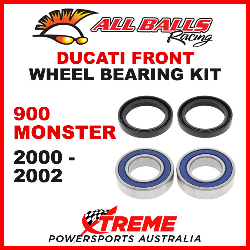 All Balls 25-1404 Ducati 900 Monster 2000-2002 Front Wheel Bearing Kit