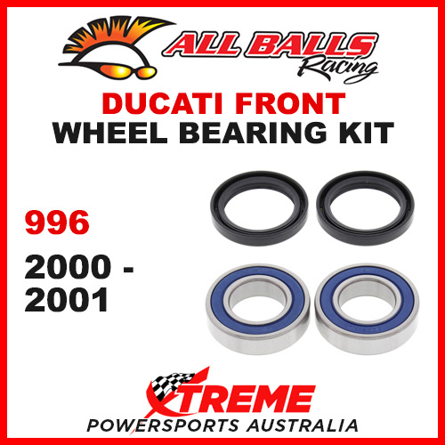 All Balls 25-1404 Ducati 996 2000-2001 Front Wheel Bearing Kit