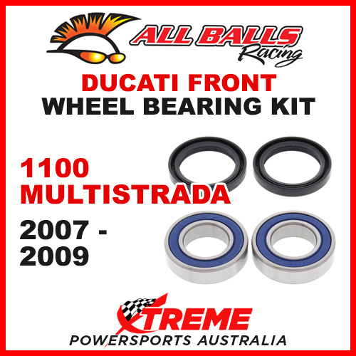 All Balls 25-1404 Ducati 1100 Multistrada 2007-2009 Front Wheel Bearing Kit