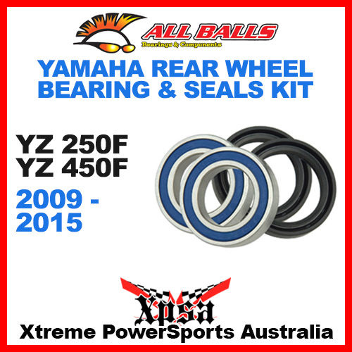 Rear Wheel Bearing Kit YZ 250F YZ250F YZ450F 450 2009-2015 MX, All Balls 25-1406